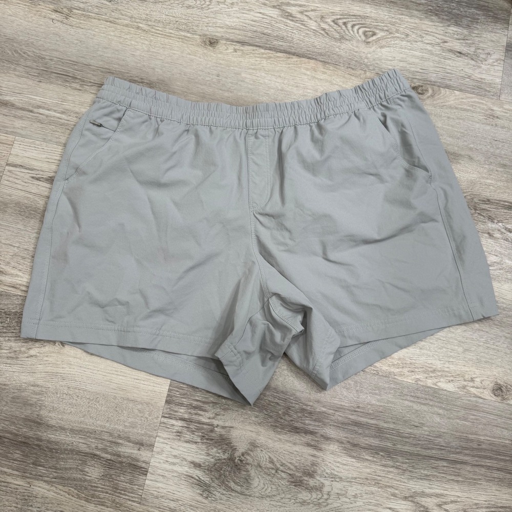 Columbia PFG Shorts Mens XL Gray Elastic Waist Fishing Hiking Outdoor 5 Inseam